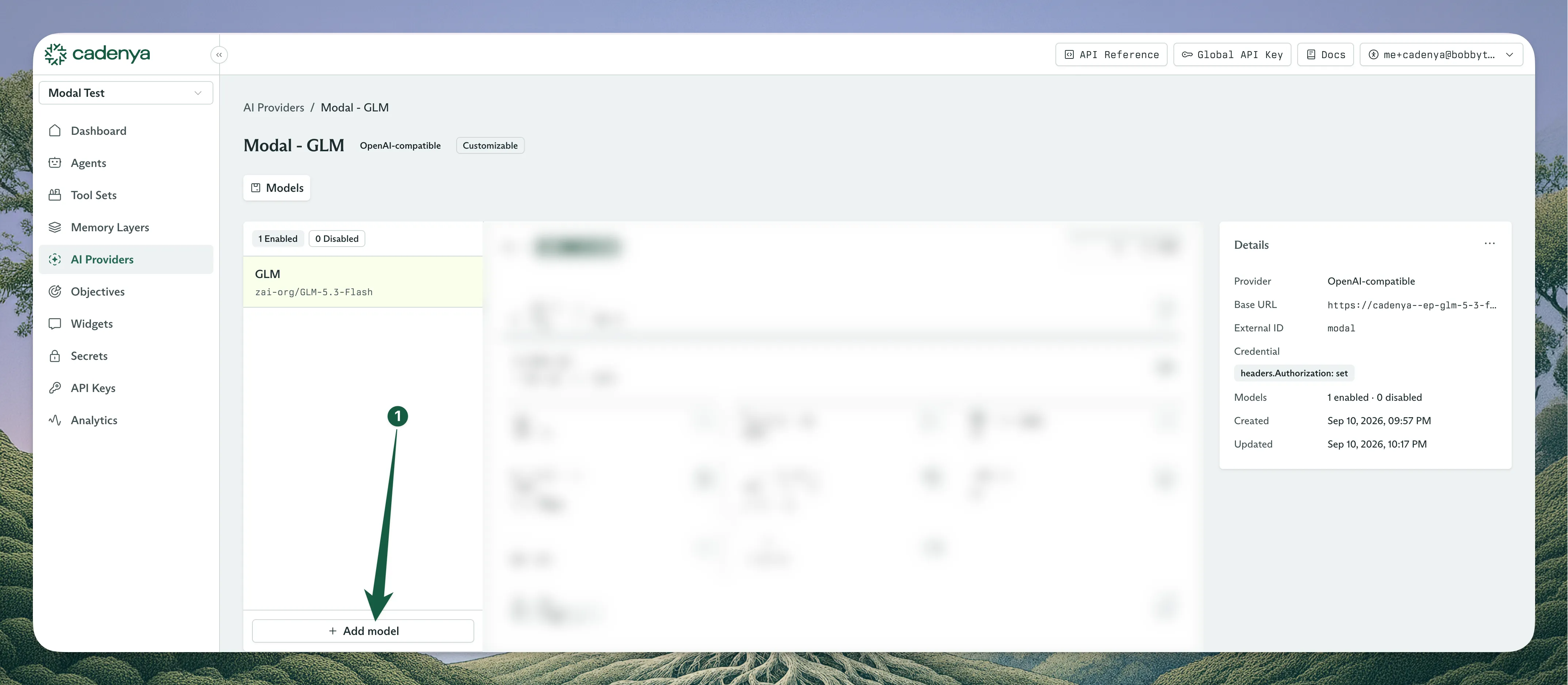 Creating an AI Provider in Cadenya