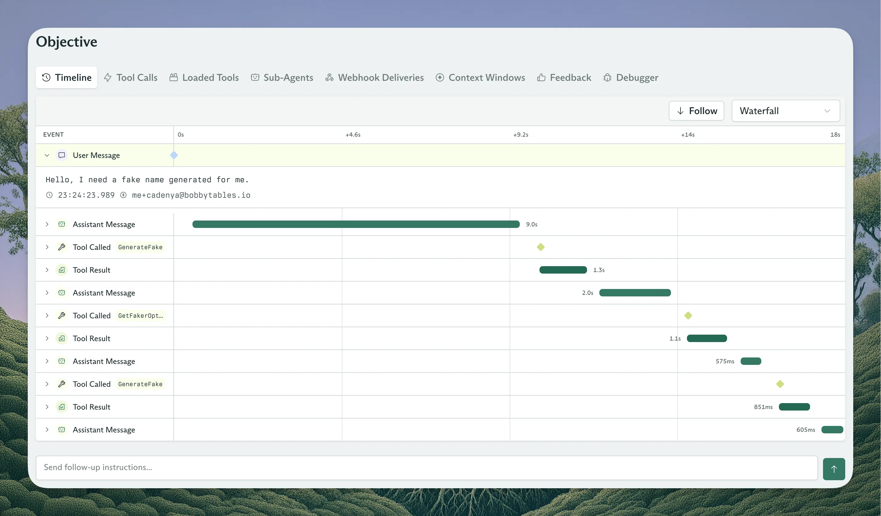 GLM using the Faker Tools tool set